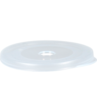 Circ Platte deksel reusable Ø90 mm transparant MET GAT - Circ | prijs & verp per 10 stuks