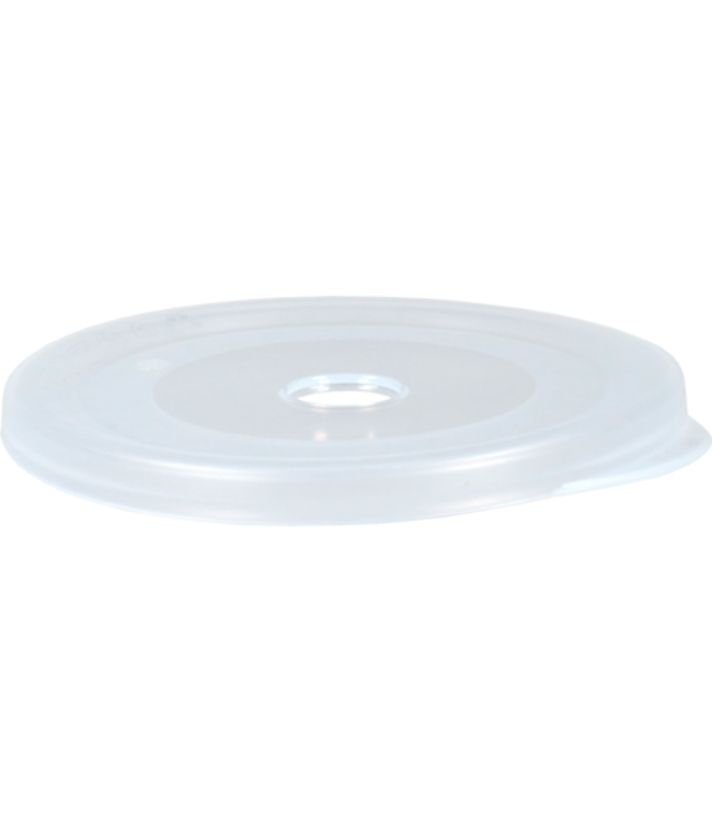 Platte deksel reusable Ø90 mm transparant MET GAT - Circ | prijs & verp per 10 stuks