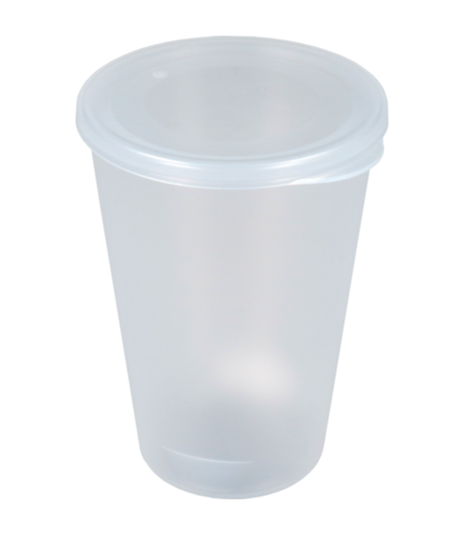 Platte deksel reusable Ø90 mm transparant ZONDER GAT - Circ | prijs & verp per 10 stuks