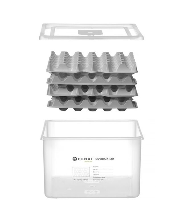 Eiercontainer 18 ltr zonder inzettrays OVOBOX 120 - Hendi