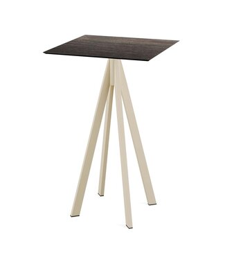 Essentials Statafel zand frame + Riverwashed Wood HPL 70x70 cm Infinity - Essentials