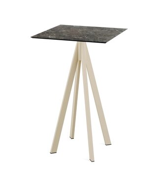 Essentials Statafel zand frame + Galaxy Marble HPL 70x70 cm Infinity - Essentials