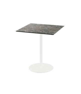 Essentials Terrastafel wit frame + Galaxy Marble HPL 70x70 cm Urban - Essentials