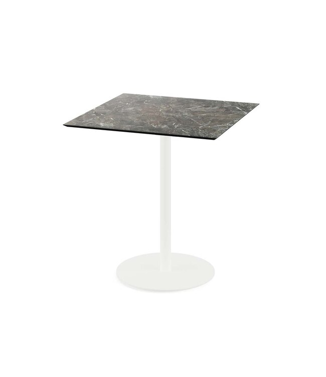 Terrastafel wit frame + Galaxy Marble HPL 70x70 cm Urban - Essentials