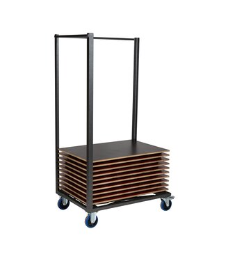 Essentials Trolley voor 30 Examentafels 64x95x169cm (lxbxlh) T91300 Examentafel - Essentials