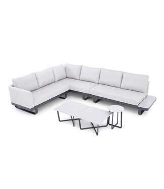 Essentials Aluminium Loungeset - Anthracite-Licht Grijs Fellow - Essentials