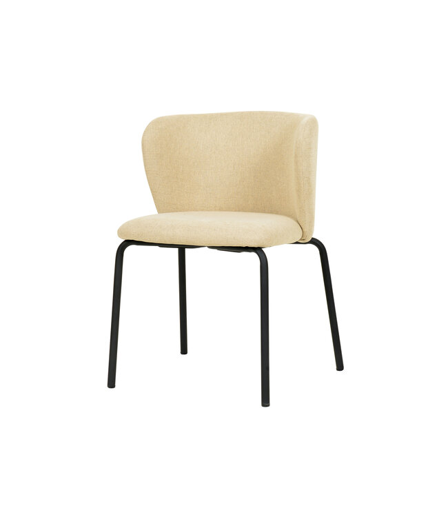 Stapelbare stoel gestoffeerd - beige Break - Essentials | prijs & verp per 2 stuks