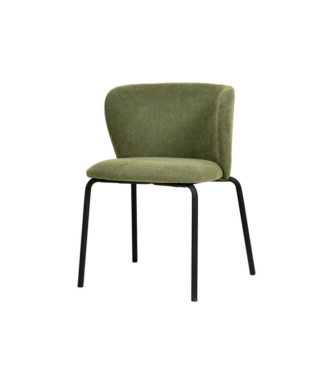 Stapelbare stoel gestoffeerd - groen Break - Essentials | prijs & verp per 2 stuks