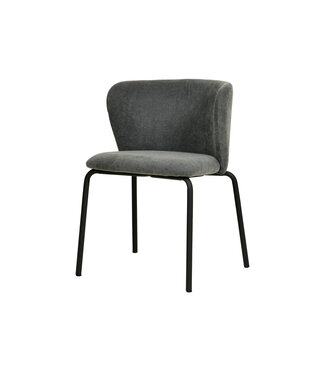 Essentials Stapelbare stoel gestoffeerd - Donkergrijs Break - Essentials | prijs & verp per 2 stuks