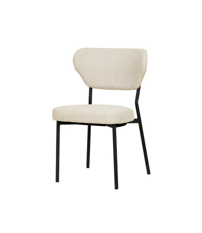 Stapelbare stoel gestoffeerd - beige Duko - Essentials | prijs & verp per 2 stuks
