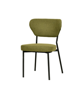 Essentials Stapelbare stoel gestoffeerd - groen Duko - Essentials | prijs & verp per 2 stuks