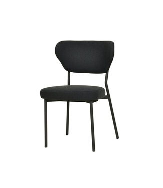 Essentials Stapelbare stoel gestoffeerd - zwart Duko - Essentials | prijs & verp per 2 stuks