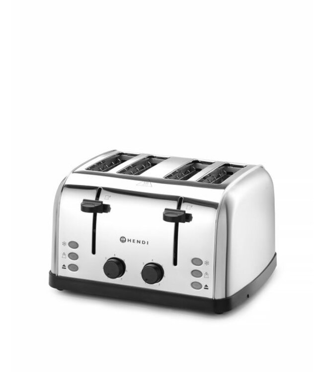 Toaster 4 sleuven 295x335x180 mm (bxdxh) 240V-1.500W - Hendi