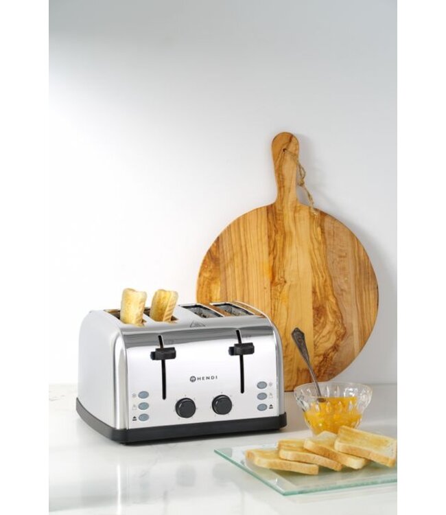 Toaster 4 sleuven 295x335x180 mm (bxdxh) 240V-1.500W - Hendi