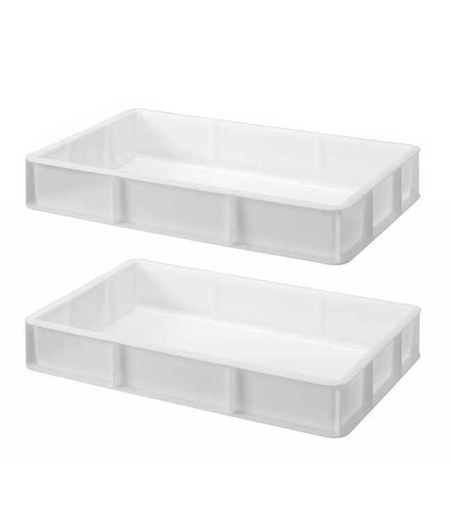 Pizzadeegdoos HDPE GN 1/1 stapelbaar (z/dks) 530x325x90 mm - Hendi