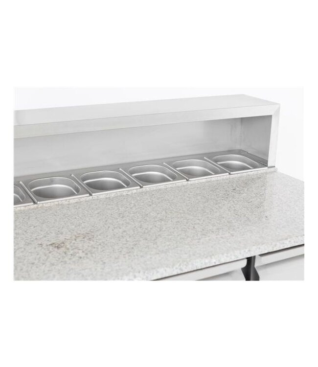 Pizzawerkbank 3 deuren 1368x700x1090 mm (bxdxh)  Compact Line - Combisteel