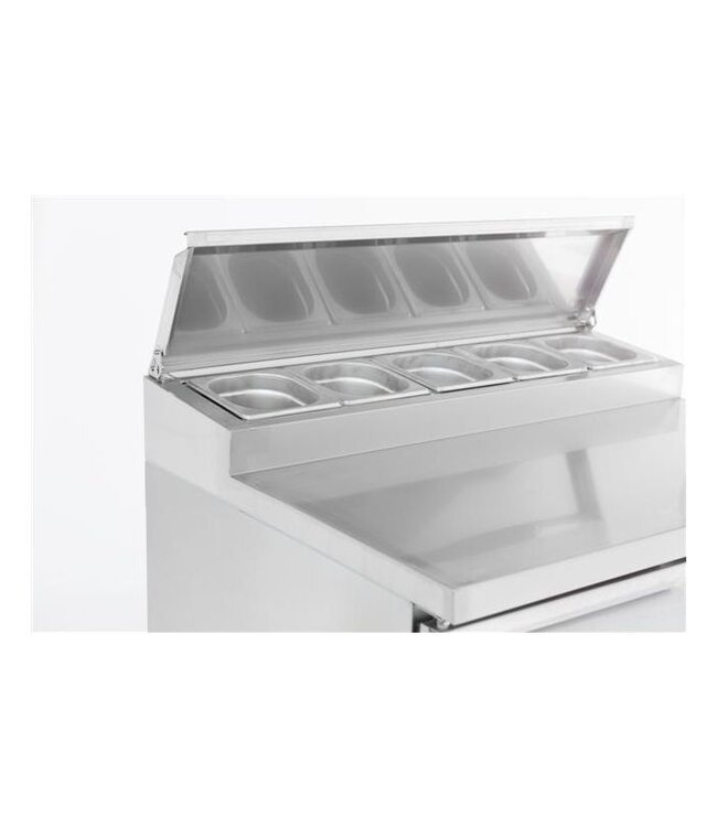 Saladette 2 deuren 5x1/6GN 903x700x1006 mm (bxdxh)  Compact Line - Combisteel