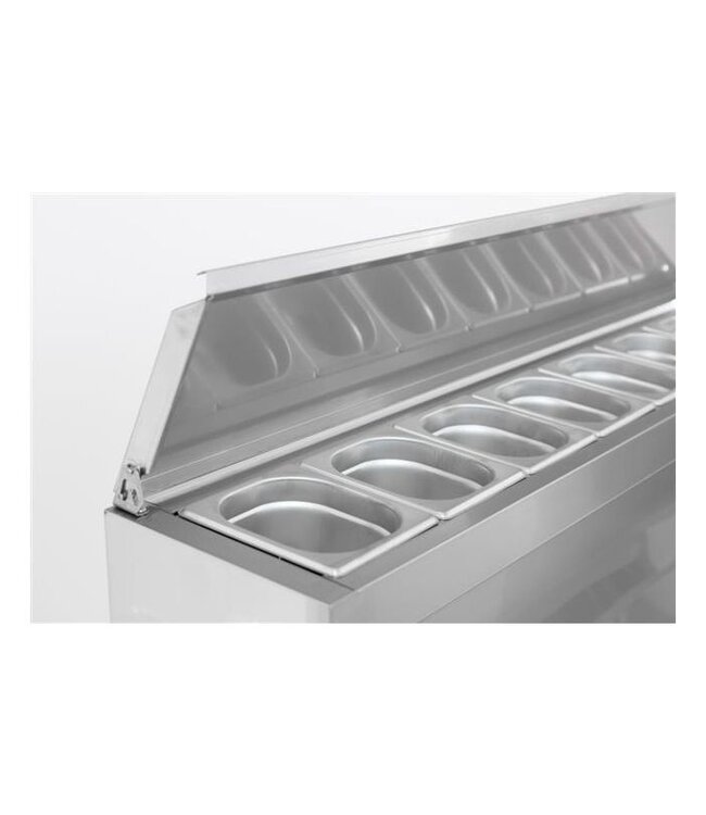 Saladette 3 deuren 1365x700x970 mm (bxdxh)  Compact Line - Combisteel