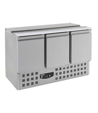 Combisteel Saladette gekoeld 3 deuren 1370x700x870 mm (bxdxh)  Compact Line - Combisteel