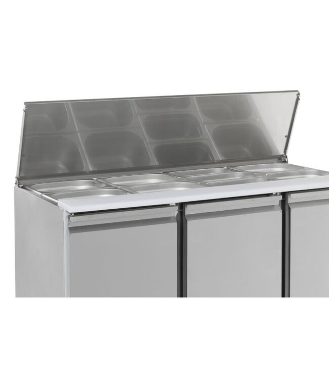 Saladette gekoeld 3 deuren 1370x700x870 mm (bxdxh)  Compact Line - Combisteel