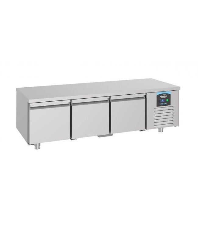 Koelwerkbank 600 hoog 3 laden 1600x700x600 mm (bxdxh) Pro Line - Combisteel