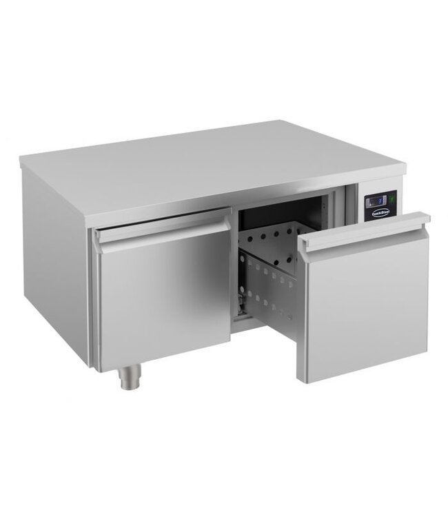 Koelwerkbank 600 hoog 2 laden 1200x700x600 mm (bxdxh) Pro Line - Combisteel