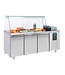 Combisteel Saladette 3 deuren 4x 1/1 GN 1865x700x850 mm (bxdxh)  Pro Line - Combisteel