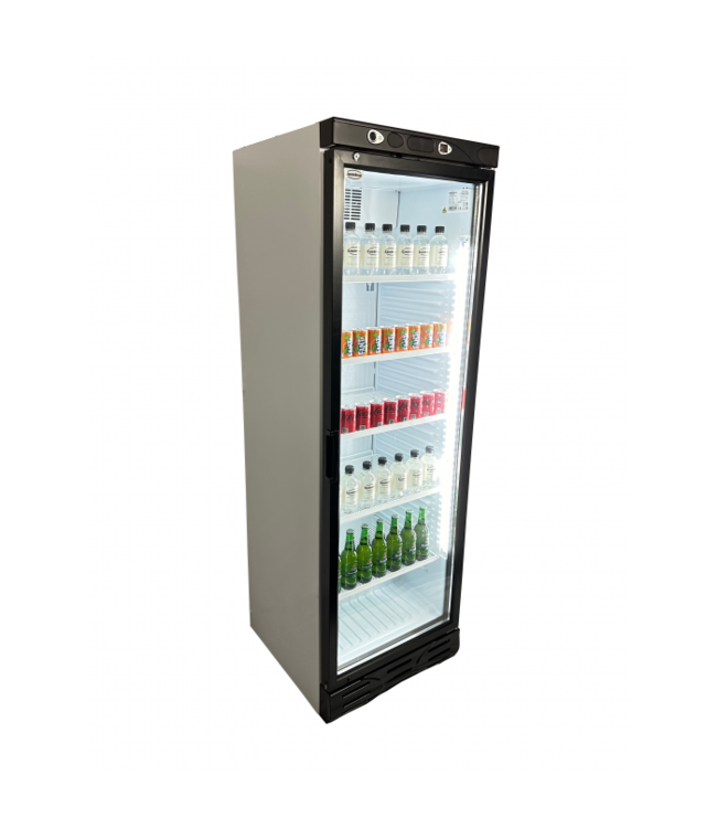 Flessenkoelkast glasdeur 382 ltr zonder lichtbak 595x650x1850 mm (bxdxh) - Combisteel