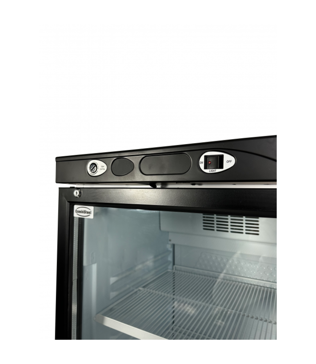 Flessenkoelkast glasdeur 382 ltr zonder lichtbak 595x650x1850 mm (bxdxh) - Combisteel