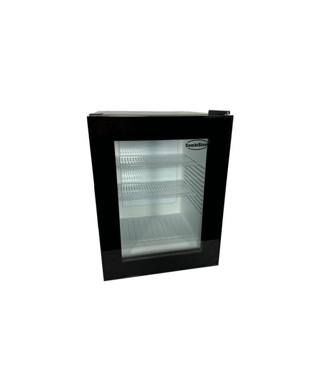 Minibar 40 ltr glasdeur peltier koeling 405x443x545 mm (bxdxh) Tafelmodel - Combisteel
