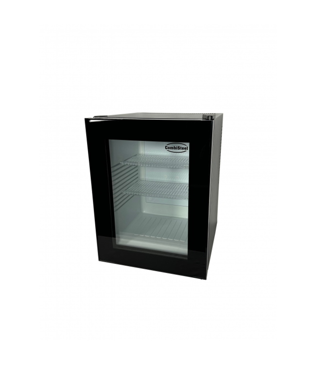 Minibar 40 ltr glasdeur peltier koeling 405x443x545 mm (bxdxh) Tafelmodel - Combisteel