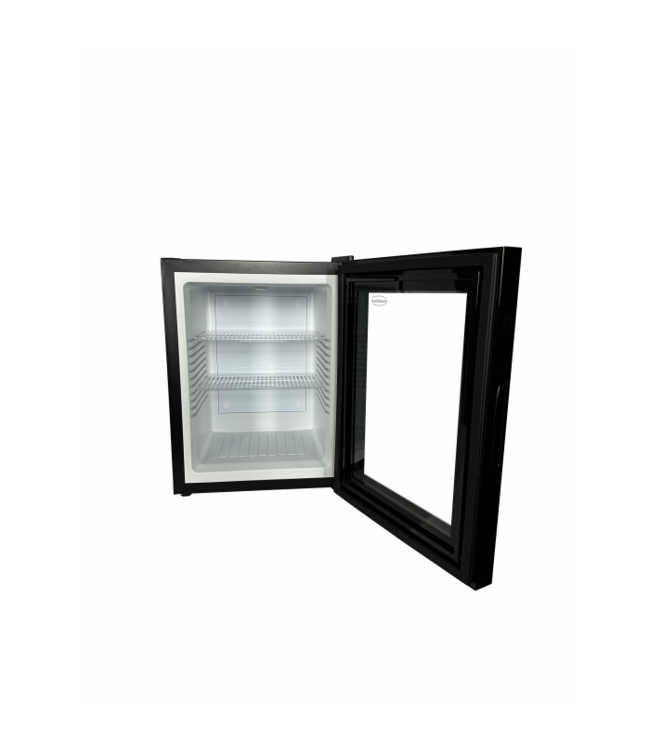Minibar 40 ltr glasdeur peltier koeling 405x443x545 mm (bxdxh) Tafelmodel - Combisteel