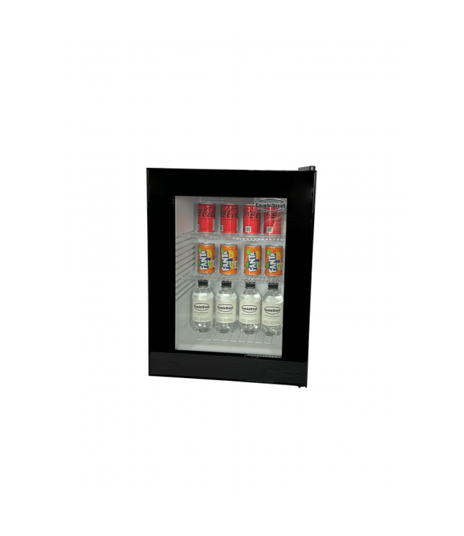 Minibar 40 ltr glasdeur peltier koeling 405x443x545 mm (bxdxh) Tafelmodel - Combisteel