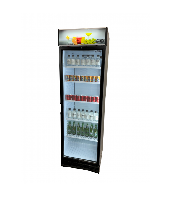 Flessenkoelkast 1 glasdeur 382 ltr 595x650x2000 mm (bxdxh) - Combisteel