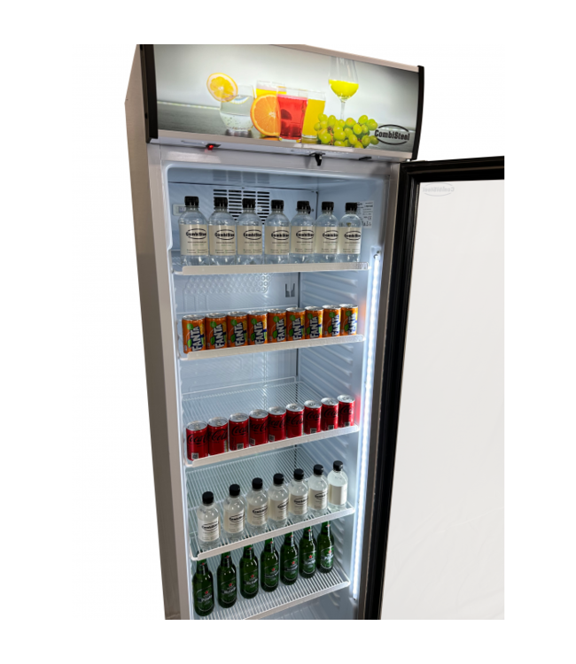 Flessenkoelkast 1 glasdeur 382 ltr 595x650x2000 mm (bxdxh) - Combisteel