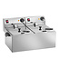 Titanium Friteuse opzet model 6+6 ltr 610x430x310 mm - Titanium