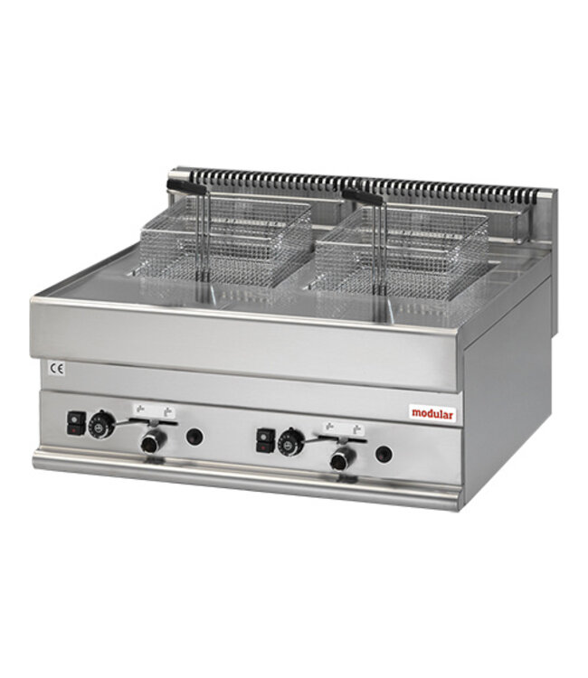 Friteuse tafel model gas 8+8 ltr - Modular