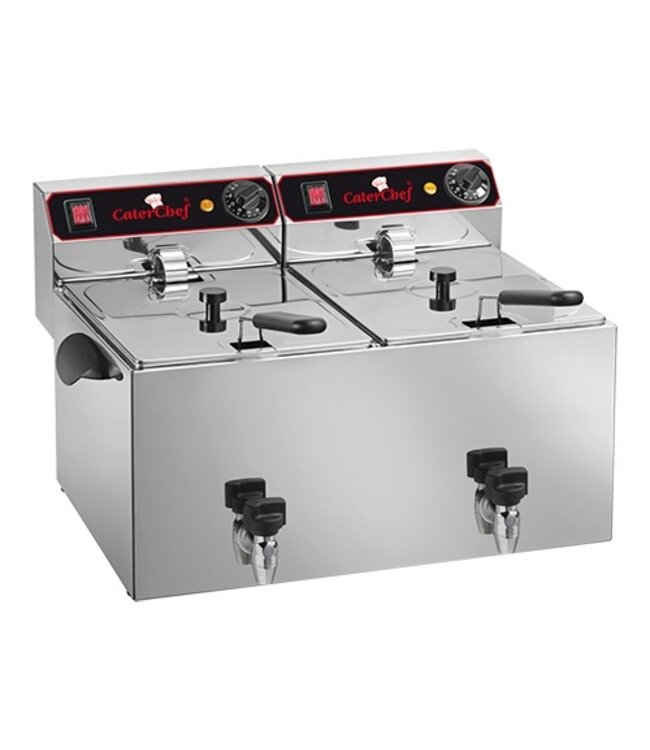 Friteuse opzet model 9+9 ltr 610x515x350 mm - Caterchef