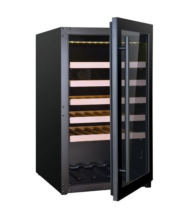 Wijnkoelkast 40 flessen 118 ltr (bruto inh.) 1 zone 485X600X820 mm (bxdxh) +5°C tot +20°C - Combisteel