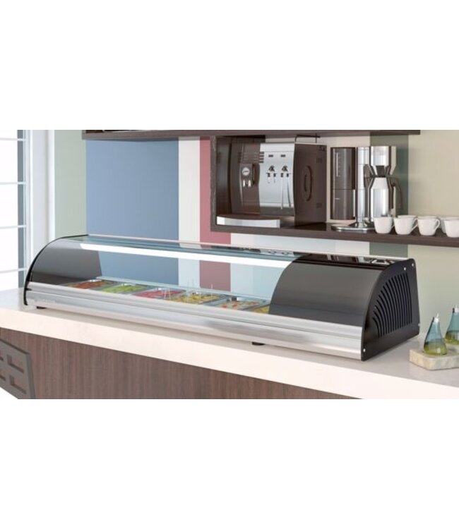 Sushivitrine 300x1030 mm etageervlak 1050x410x255 mm (bxdxh) 146 Watt - Coreco