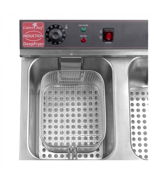 Friteuse opzet model inductie 8+8 ltr 578x437x418 mm - Caterchef