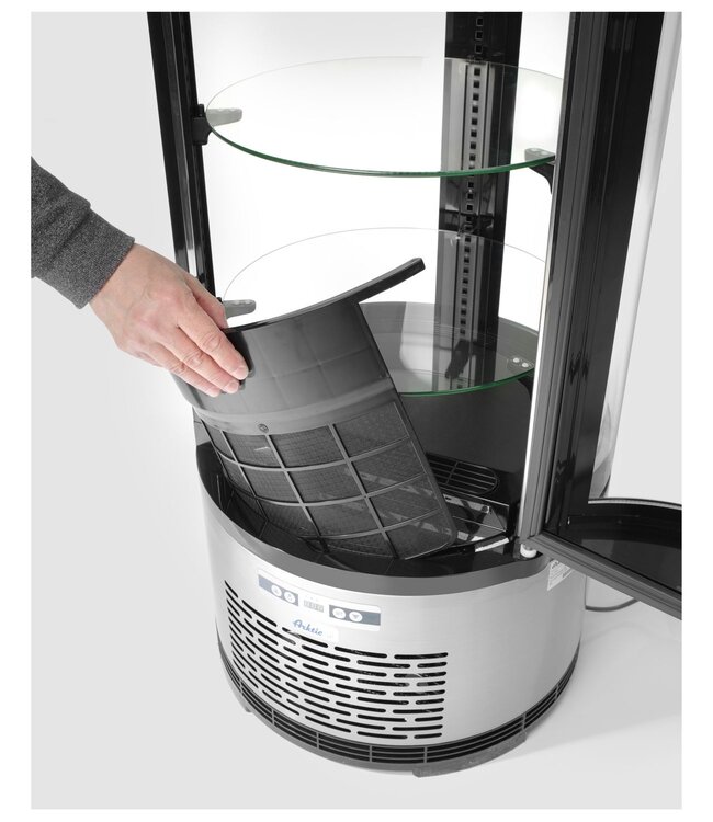 Gebaksvitrine Ø480x(h)1030 mm rond 0°C tot 6°C met LED verlichting - Arktic
