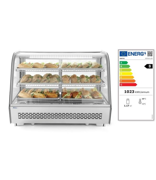 Gebaksvitrine 850x586x686 (bxdxh) 2°C tot 6°C - Arktic