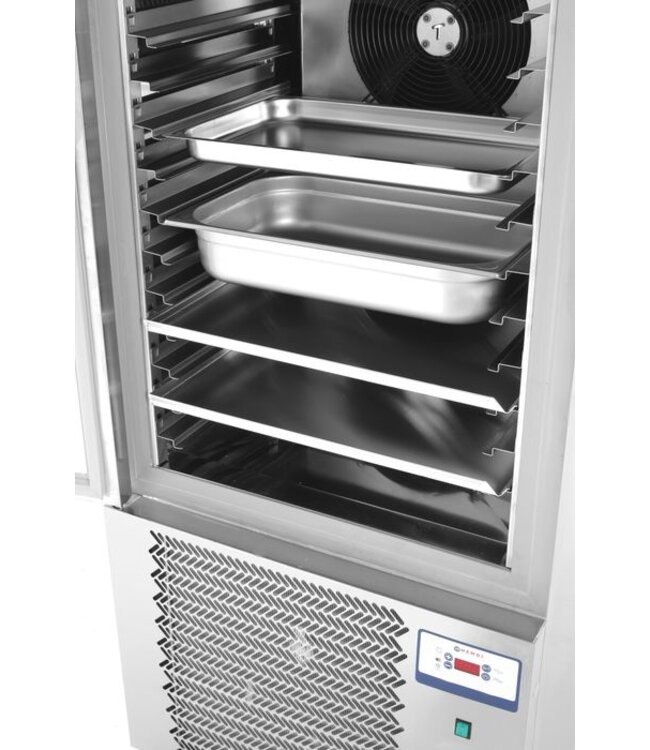 Snelkoeler/vriezer 25/20 kg/cyclus 10x GN 1/1 tussenruimte 70 mm (of 10x 600x400 mm) 610x410x760 mm (bxdxh) 230V - Arktic
