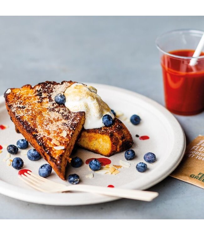 Bord disp suikerriet 26 cm Ø bruin | prijs & verp per 500 stuks