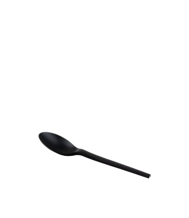 Dessertlepel 12,8 cm Re-usable CPLA zwart | prijs & verp per 1000 stuks