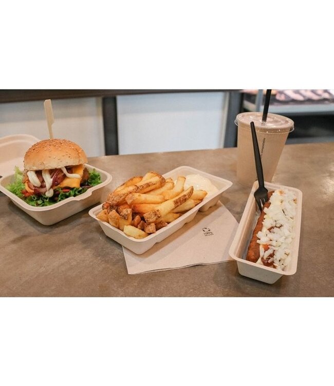 Snackvork met snijrand 13,2 cm Re-usable CPLA zwart | prijs & verp per 1000 stuks