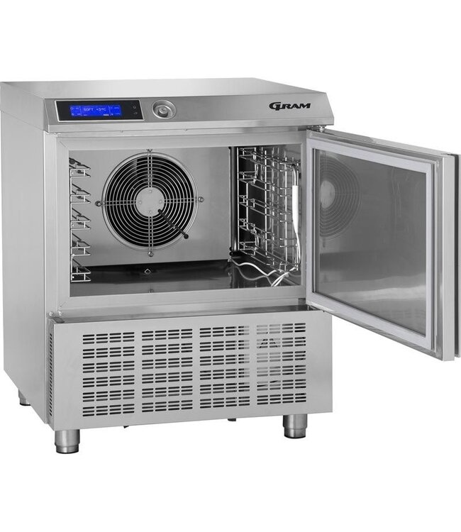 Snelkoeler/vriezer 22/13 kg/cyclus -25/+10°C 745x720x900 mm (bxdxh) 230V PROCESS KPS 21 SH - Gram