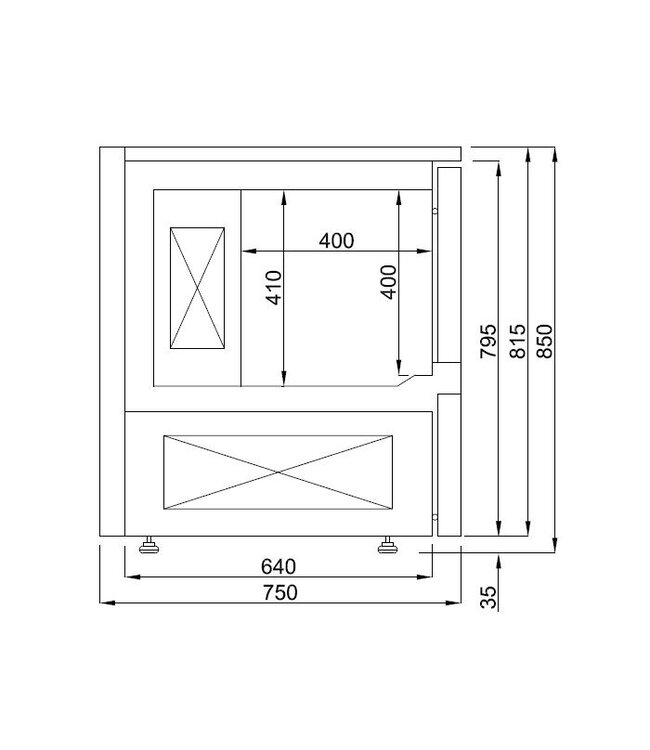 Snelkoeler/vriezer 20/15 kg/cyclus 5X 1/1Gn 800X750X850 mm (bxdxh) 230V Pro Line - Combisteel