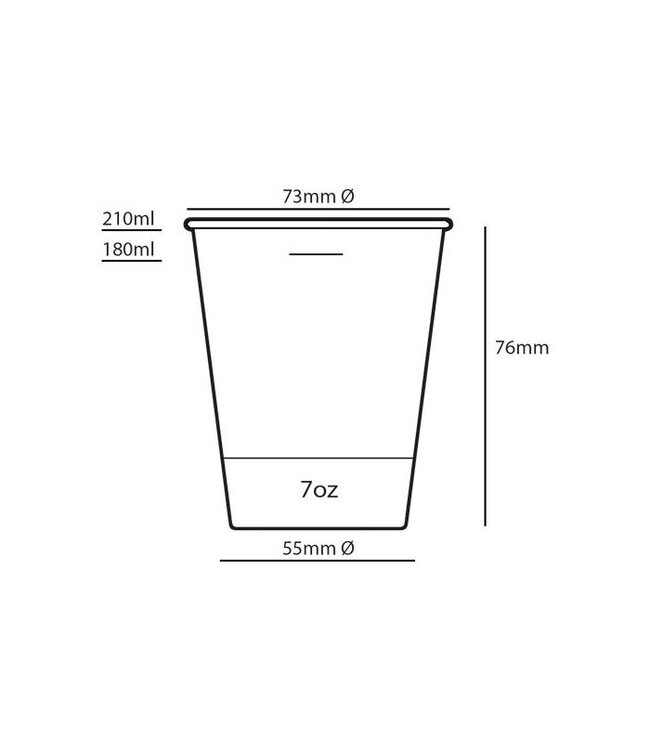 Koffiebeker FSC® kraft/PLA 21 cl 73 mm Ø | prijs & verp per 1000 stuks